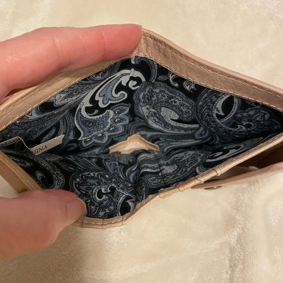 🌸 Borgasets Stay Gold Beige/Pink Wallet - Picture 5 of 9